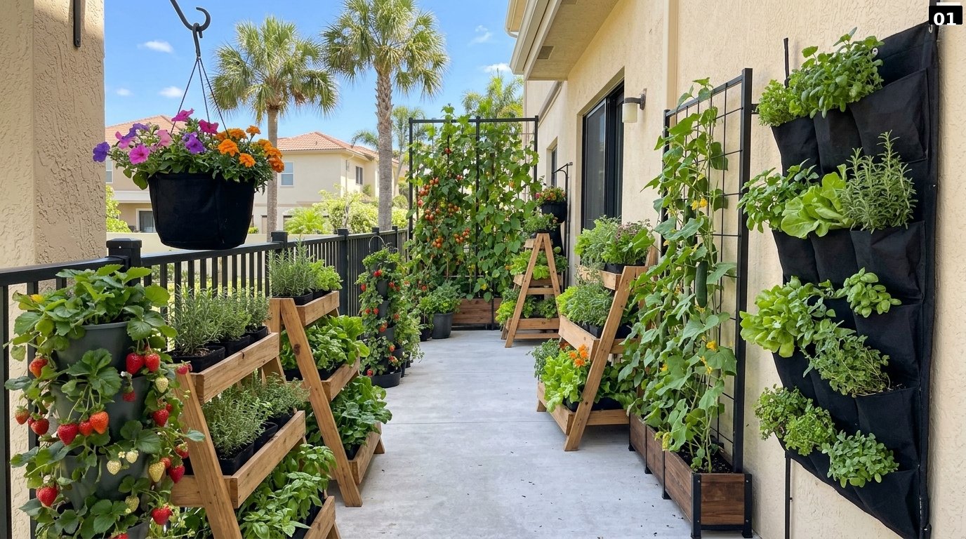 Healthy green garden plants