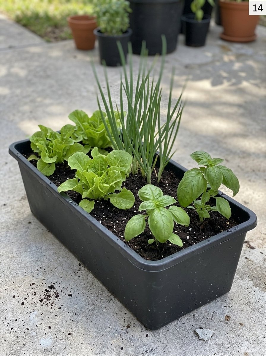Balcony container garden