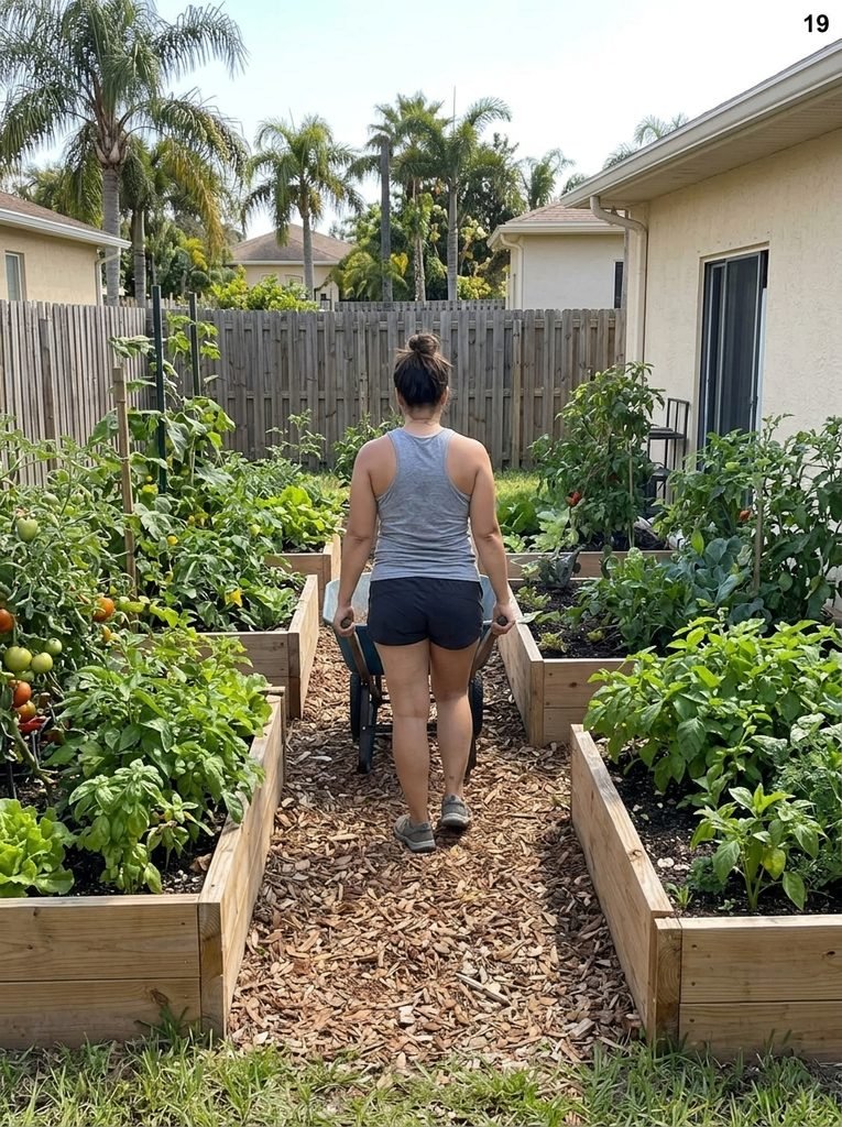 Compact home garden growing area
