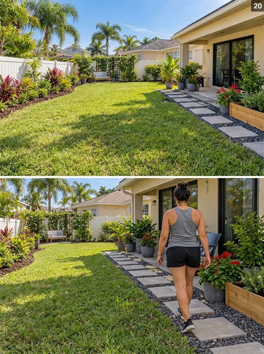 Garden planting for an exposed backyard