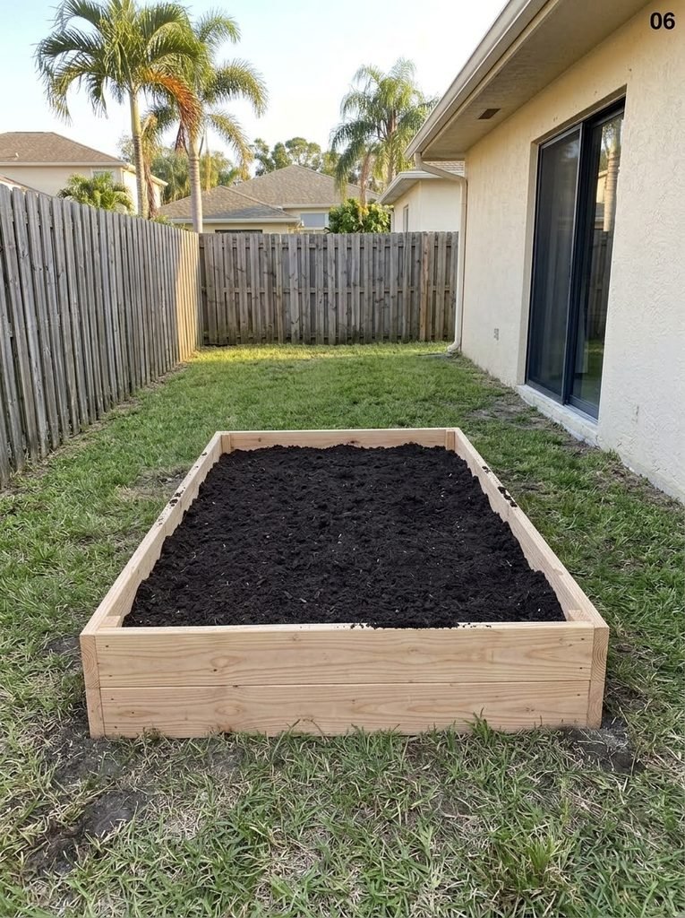 Raised bed garden layout