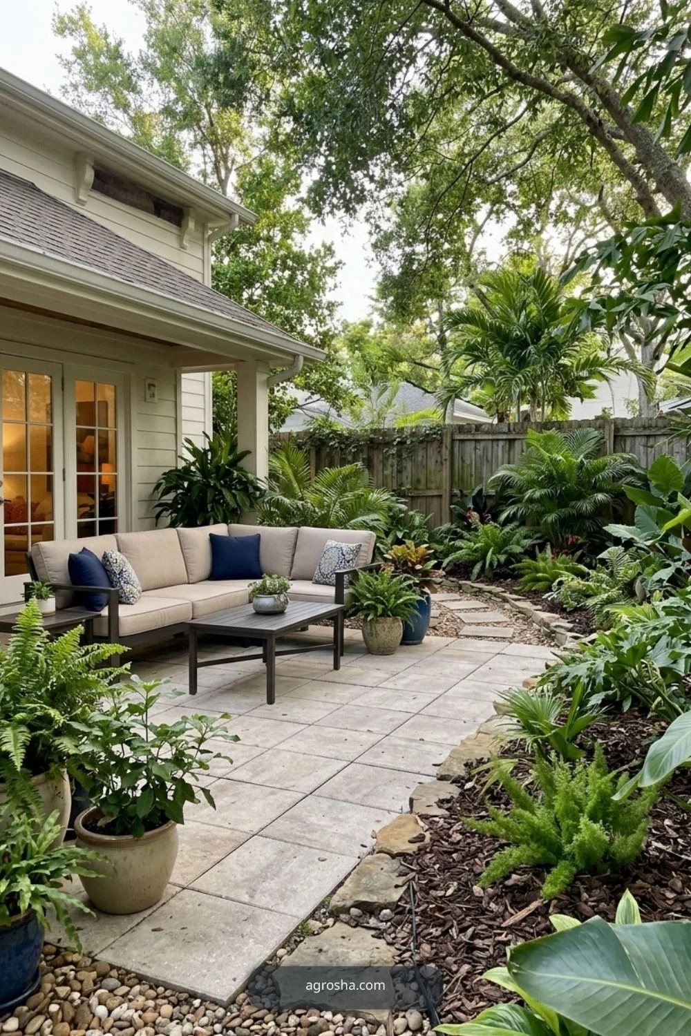 Florida backyard upgrade example showing create one useful patio zone
