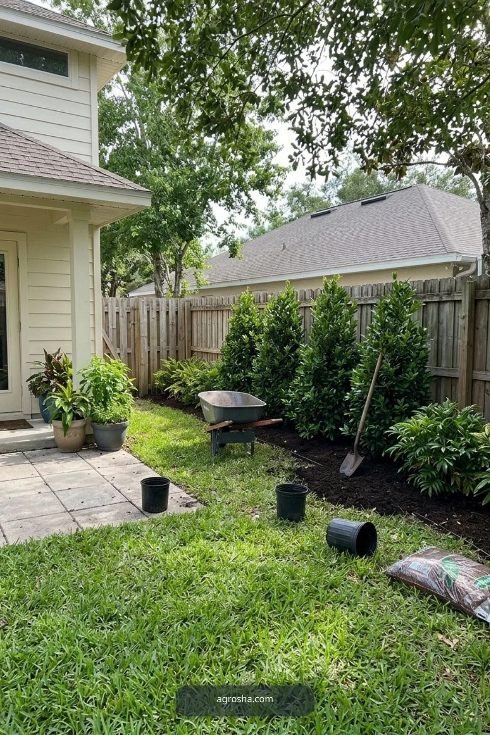 Florida backyard upgrade example showing add layered privacy only where needed