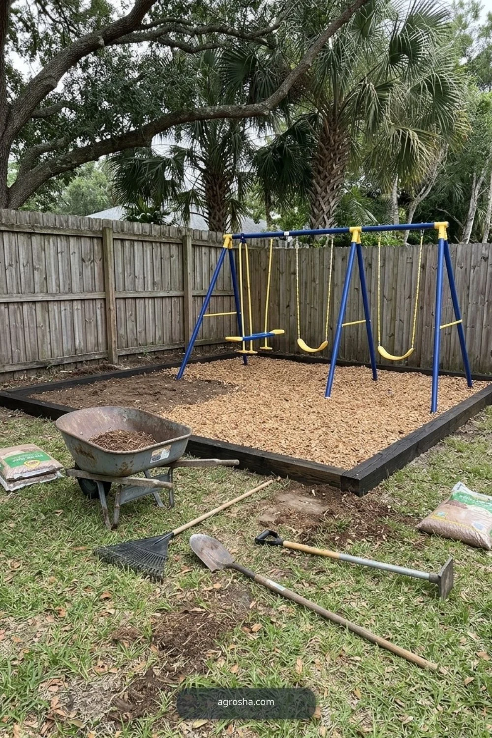 Florida backyard upgrade example showing finish one zone before starting the next