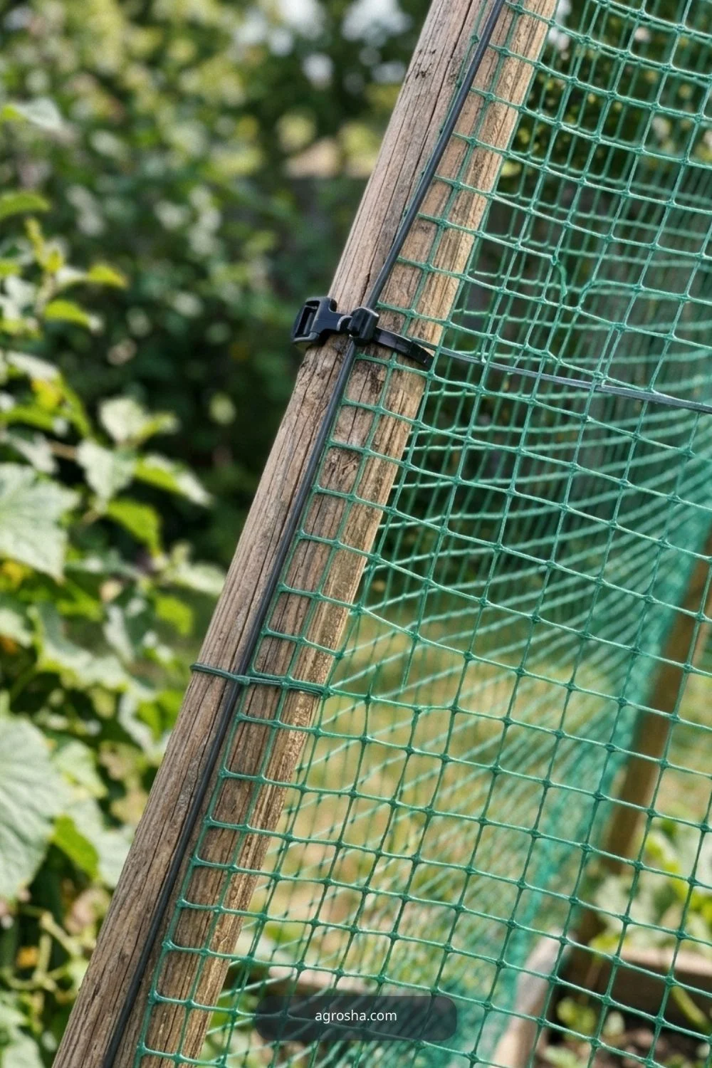 Prepare the legs and connectors for DIY cucumber A-frame trellis