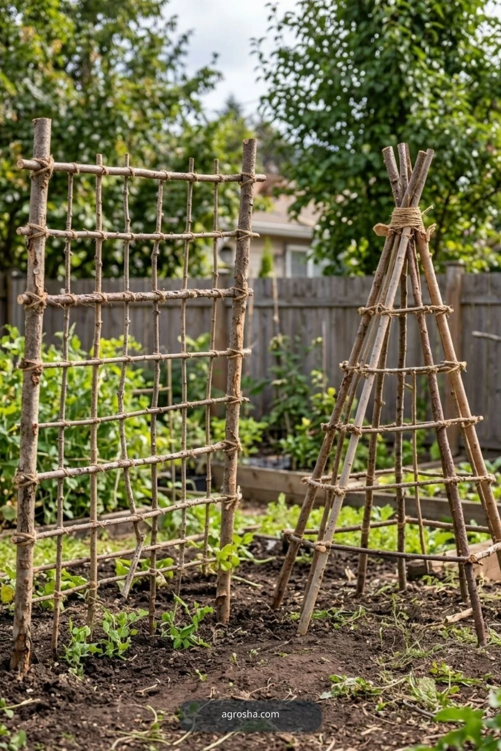 Root-safe placement for DIY garden cloche from recycled materials