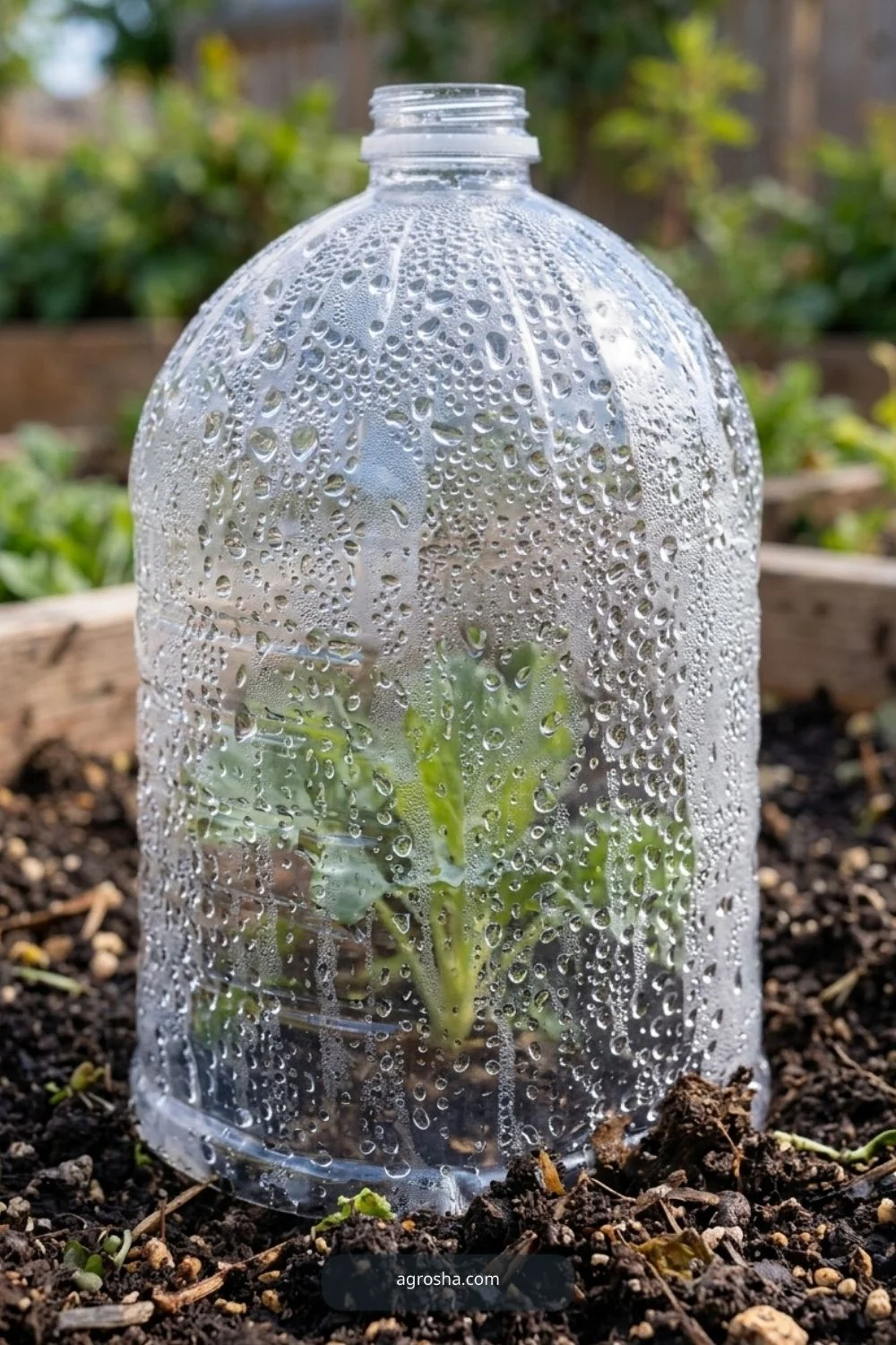 Open on sunny days for DIY garden cloche from recycled materials