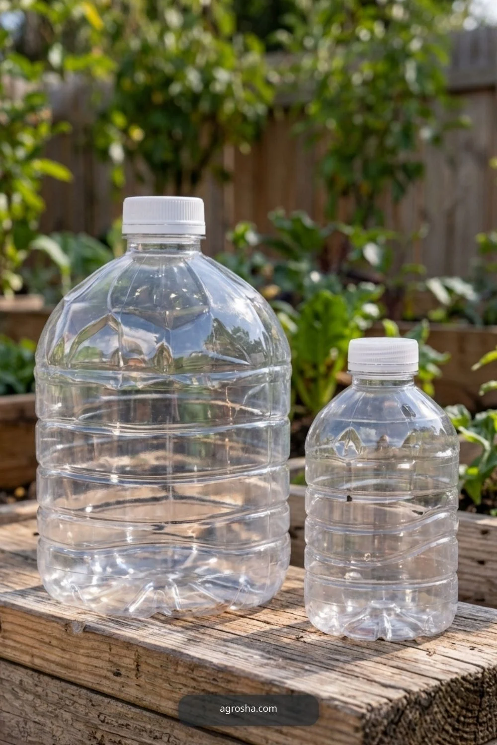 Clean reusable covers for DIY garden cloche from recycled materials
