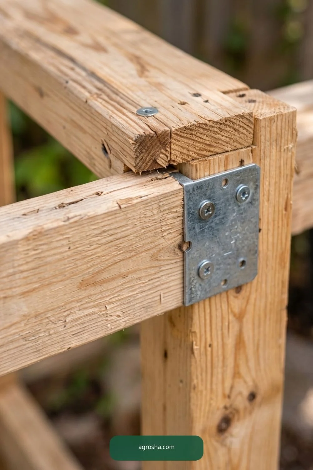 Stand and fasten the first two sides for DIY pallet compost bin