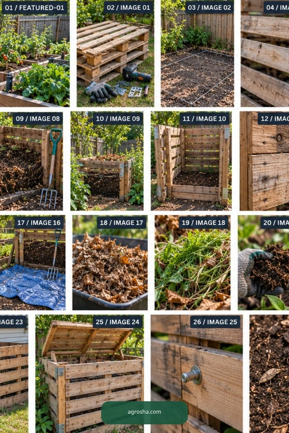 Protect nearby siding for DIY pallet compost bin