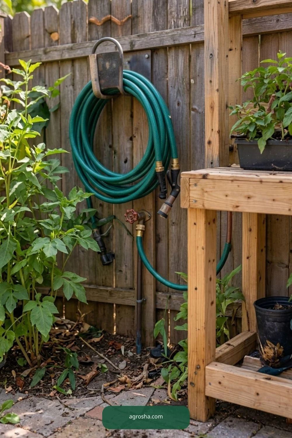 Measure the working space for DIY potting bench with storage