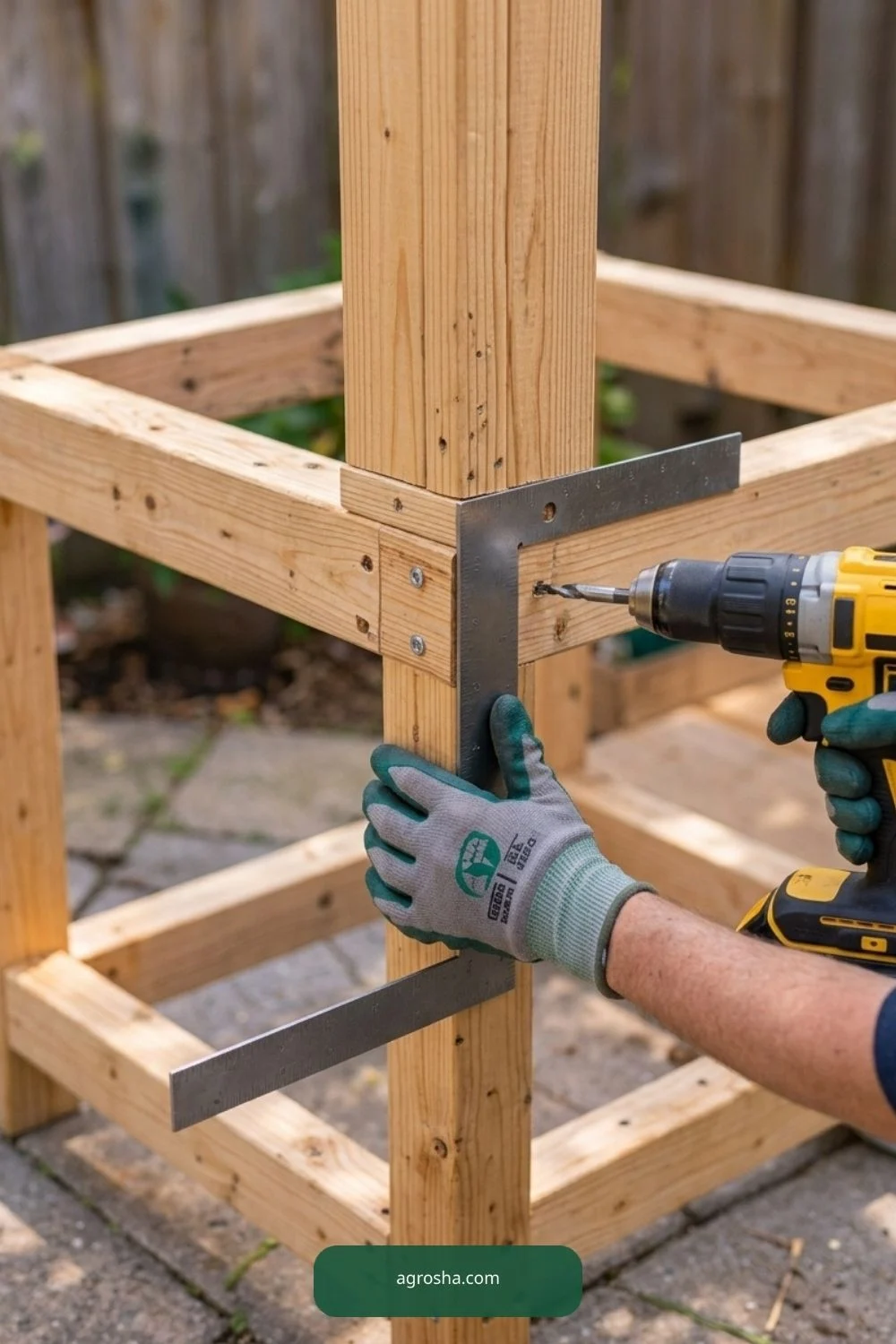 Choose safe usable lumber for DIY potting bench with storage